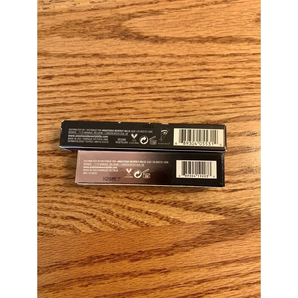 (2) Anastasia Beverly Hills Lash Brag Mascara Black & Brow Clear Gel .17 .26 NIB